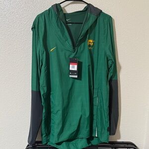 Nike Green and Gray Hooded Jacket with Bear Emblem